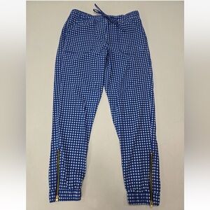 Albion Fit Pull On Pants Jettsetters Jogger Blue White Checkered Size XXS Womens